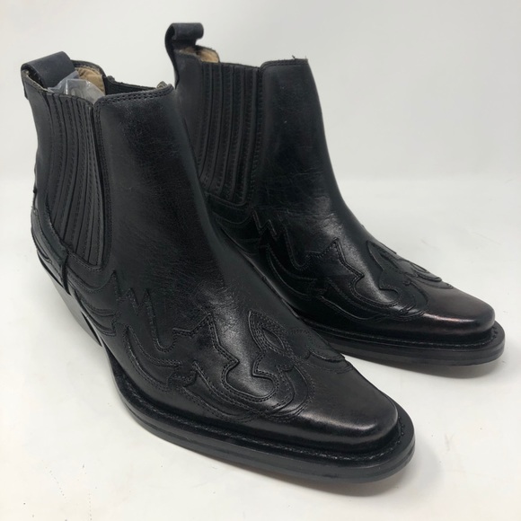 Donato Marrone Black Leather Ankle Boots Men’s 6.5 - Picture 1 of 12